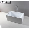 thumbnail image 4 of Kingston Brass VTSQ512823 51-Inch Acrylic Rectangular Double Ended Freestanding Tub with Drain in Glossy White, 4 of 7