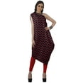 thumbnail image 3 of Moomaya Robe Kurti Sans Manches à une Épaule Imprimée pour Femmes, Vêtement de Créateur Boho pour Fête, 3 of 7