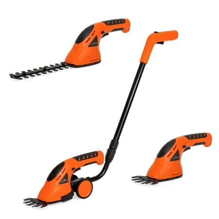 Best Choice Products 2-in-1 Cordless Electric Rechargeable Garden Grass Hedge Trimming Shears w/ 2 Blade Types - (Best Grass Shears 2019)