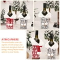 thumbnail image 3 of EXHUMKY Grey Reusable Washable Elk Wine Bottle Cover with Decorative Bow Knot for Christmas Holiday Party Decor, 3 of 6