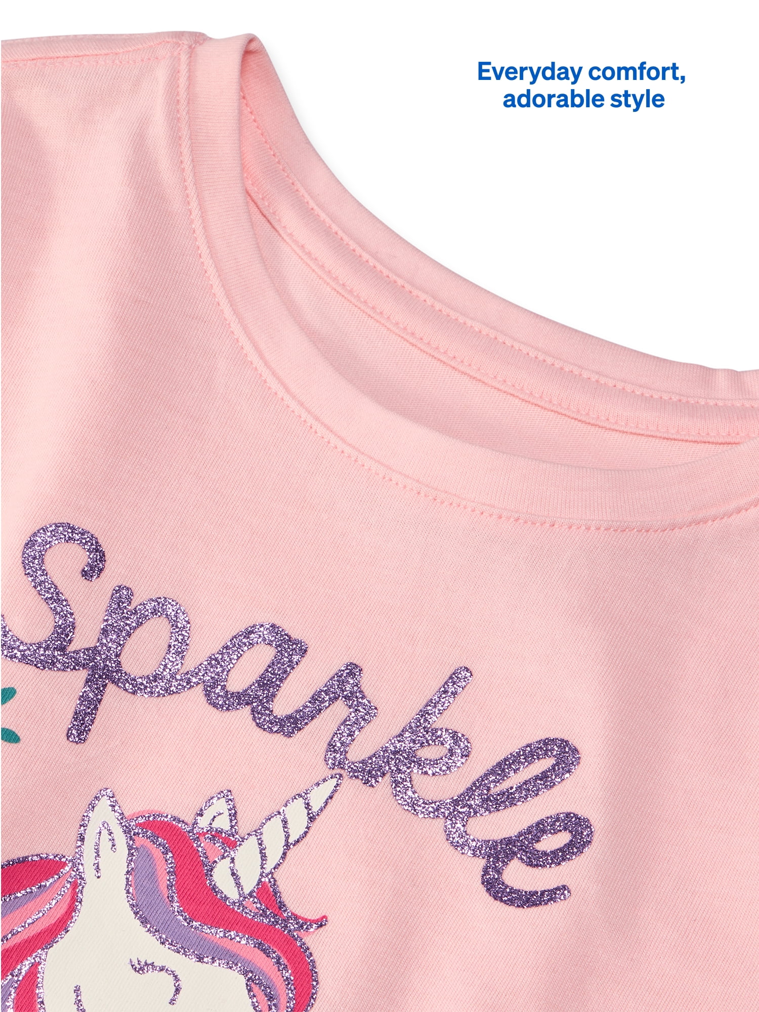 Garanimals Baby & Toddler Girl Long Sleeve Shirts, Single & 3-Pack, Sizes 0-6T