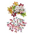 thumbnail image 1 of 100 Piezas de Botones de Flores Soledad Botones de madera de la mariposa, 1 of 7