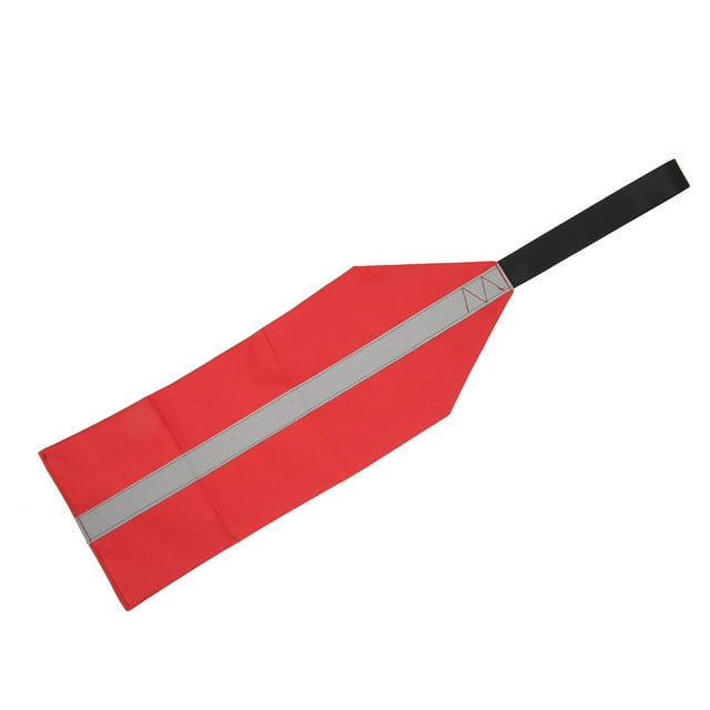 Red Travel Flag, Tensile Strength Oxford Cloth Reflective Strip Kayak Flag for Canoes Boats Automobiles