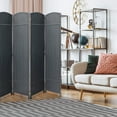 thumbnail image 4 of Sorbus Room Divider Privacy Screen, 6 ft. Tall Extra Wide Foldable Panel Partition Wall Divider (8 Panel, Espresso B Grey), 4 of 8