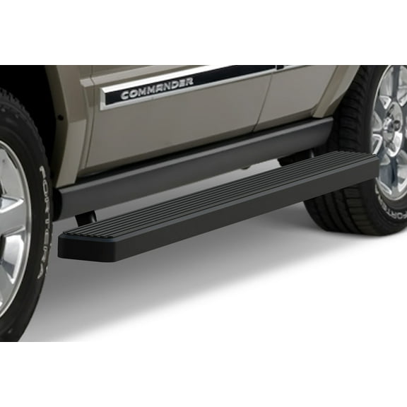 APS Running Boards 5 inches Matte Black Compatible with Jeep Commander 2006-2011 (7 Passenger Commander with Rear AC Only) (Side Steps Side Bars)