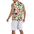 thumbnail image 5 of Easygdp Skull and Flowers Men's Mesh Basketball Jersey Quick Drying Sleeveless Shirts Fitted Muscle Tank Tops Sport Round Neck T-Shirt - Small, 5 of 9