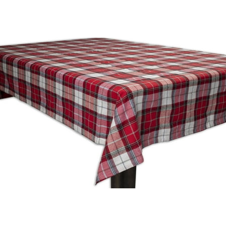 

Comfy Plaid Holiday Classic 95% Cotton 5% Lurex Tablecloth 60 X102