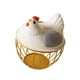 thumbnail image 4 of Cesta para huevos con tapa, rústica, decorativa, redonda, para huevos de gallina, colección de huevos Tapa gris, 4 of 9