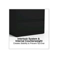 thumbnail image 4 of Alera Lateral File, 4 Legal/Letter-Size File Drawers, Black, 30" x 18.63" x 52.5", 4 of 11