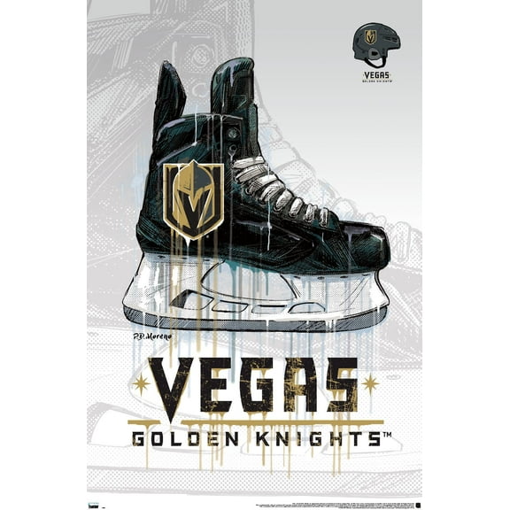 NHL Vegas Golden Knights - Drip Skate 20 Wall Poster, 22.375" x 34"