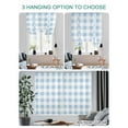 thumbnail image 4 of Buffalo Plaid Blue, Tie Up Curtains for Windows 45 Inch Length Balloon Curtains Kitchen Adjustable Balloon Window Shade Country French Simple White Lattice Tie Up Bathroom Curtain Window 42"x45", 4 of 6