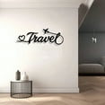 thumbnail image 4 of Vintage Metal Wall Art "Travel" - Elegant Script with Airplane, Black Iron, Weather-Resistant for Indoor & Outdoor, Farmhouse & Minimalist Decor, Ideal Gift for Travel Lover, 4 of 6