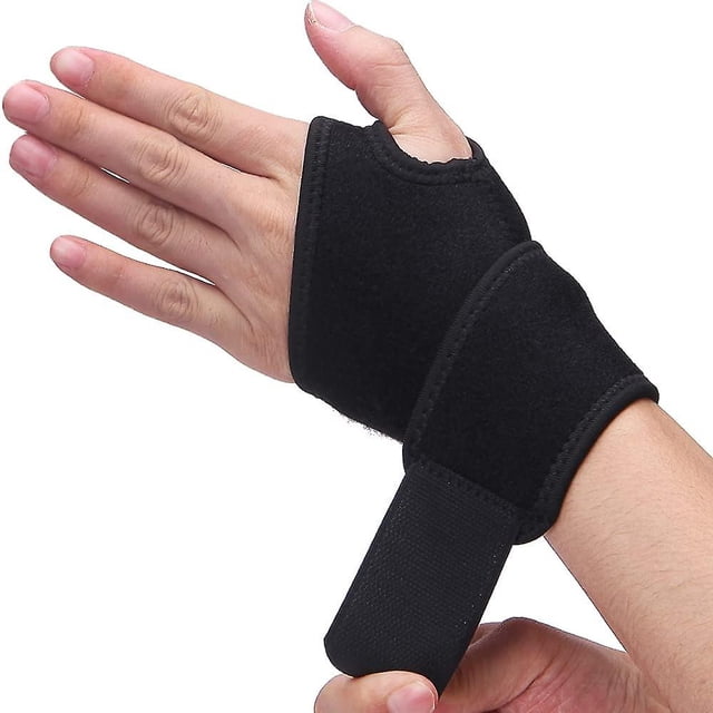 Férula para muñeca para túnel carpiano, férula de soporte para muñeca para artritis y tendinitis, banda de compresión para muñeca para aliviar el dolor, talla única, derecha/izquierda (negro)