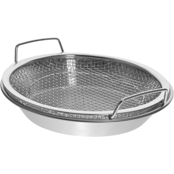 1 Set Kitchen Oil Filter Tray,8.66In Stainless Steel Double Ear Frying Oil Drain Rack,Fried Food Draining Rack for Chicken Wings,Fried Food