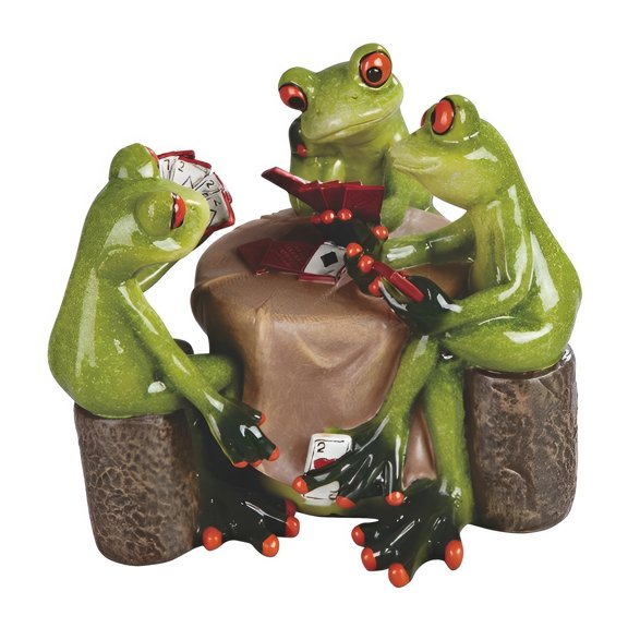 FC Design 6"W Frogs Playing Poker Game Figurine Statue Sculpture Ornament Decoration Home/Room Decor and Unique Gift Ideas for Housewarming, Holidays and Birthdays