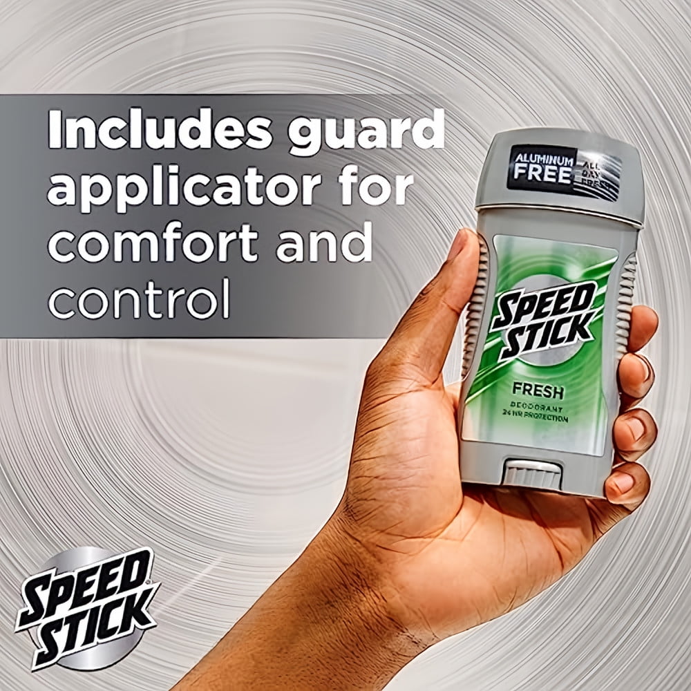 Speed Stick Fresh Deodorant 24 Hour Odor Fighting Formula Comfort Guard Applicator 3 oz (Pack of 6)