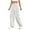 White, variant on Lovskoo Sweatpants Women Casual Closed Bottom Baggy Joggers Loose Solid Trousers Pockets Elastic Waist Long Pants Black