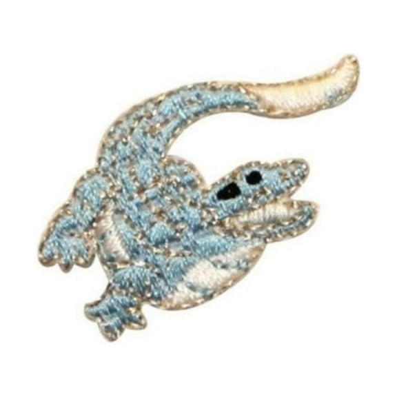 ID 0746B Alligator Symbol Patch River Crocodile Embroidered Iron On Applique