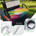 thumbnail image 5 of Golf Cart Seat Covers for 2 Seater,Colorful Pigment Microfiber Cart Seat Towel Blanket,Abstract Color Block Oil Painting Absorbent Breathable Non Slip Bench Seats Protector for Golf Course 51"x31", 5 of 9