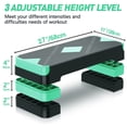 thumbnail image 3 of Adjustable Exercise Step Platform 27" Fitness Step with Risers (Black & Green), 3 of 7