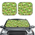 thumbnail image 2 of Fotbe Cute Green Frog 2-Piece Car Windshield Sun Shade | Sun Blocker for Car Windshield | Foldable Automotive Interior Accessories for Sun Protection-Medium, 2 of 7
