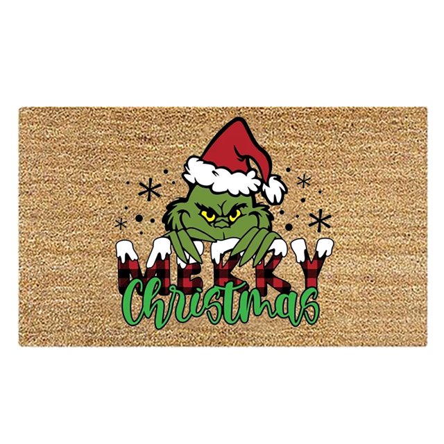 Xmas Welcome Christmas Mat Non Slip And Washable Doormat Home Front Decoration Outdoor Door Mat Entrance Rugs