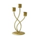thumbnail image 5 of Candelabro de 3 brazos Macarena Candelero adorno de vela centro de mesa decoración del hogar Oro, 5 of 8