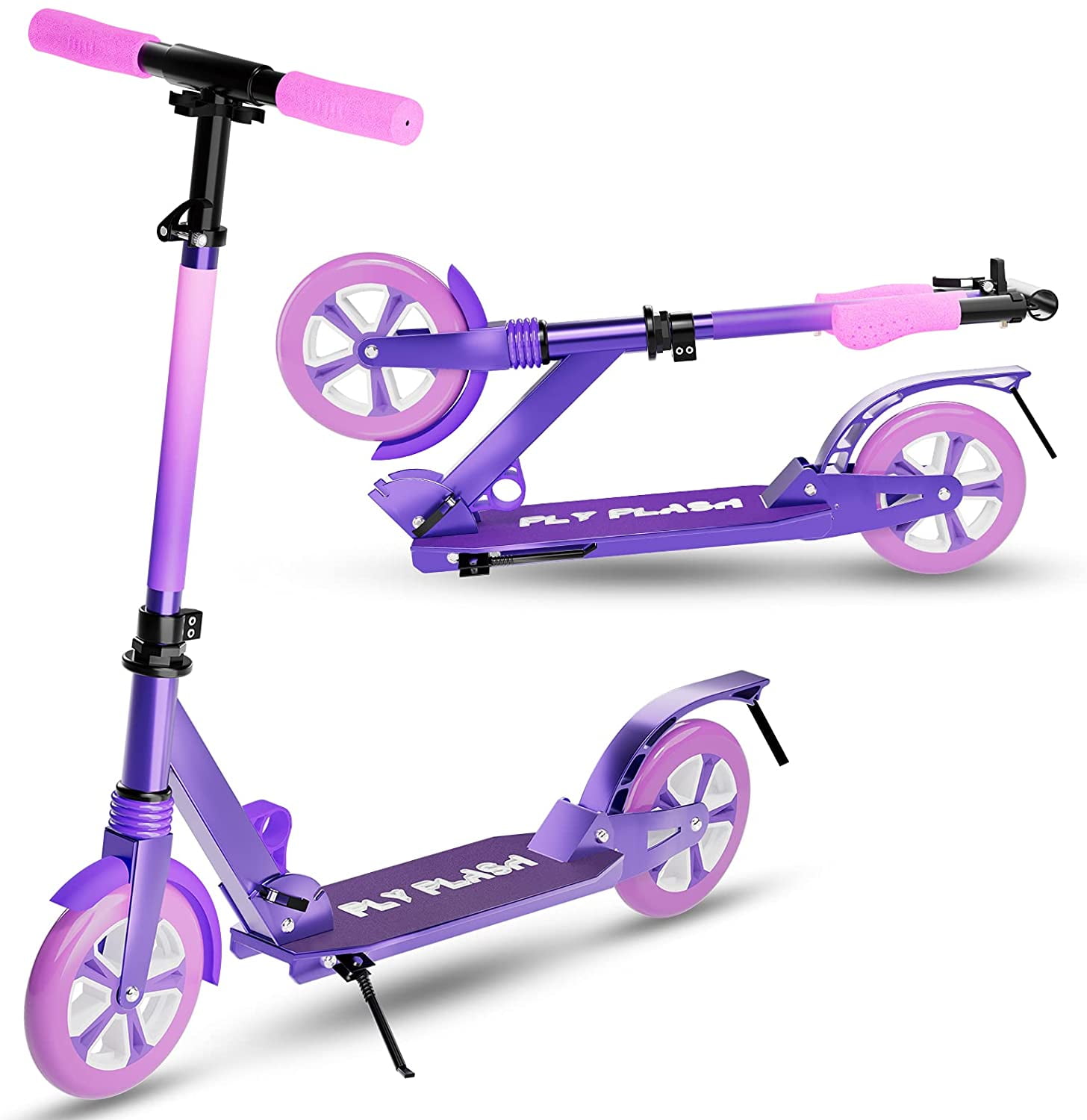 Kick Scooter for Age 12 up Kids Quick-Release Folding Portable 2 Wheel 