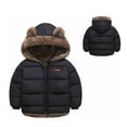 thumbnail image 3 of Baby Clothes Winter Warm Fleece Hooded Jacket Cute Windproof Puffer Coat Zip Up Padded Outwear for Toddler Boy Girls 1-6T, 3 of 5