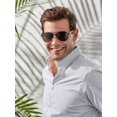 thumbnail image 5 of Foster Grant Men's Premium Polarized Aviator Fashion Sunglasses, Black, 5 of 6