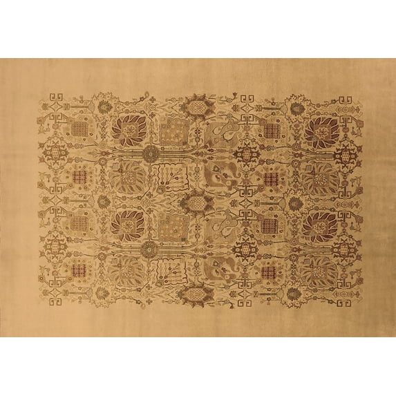 Ahgly Company Indoor Rectangle Oriental Brown Industrial Area Rugs, 8' x 10'