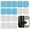 White & Blue, variant on 16 Pcs Self Adhesive Silicone Door Stoppers Wall Protector, 0.31" Thickened Door Bumpers for Walls Shield, Wall Guard Door Knob Protector Pad for Home Office (Square, Black & Gray)