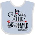 thumbnail image 3 of Inktastic For This Child We Have Prayed Red Arrow and Heart Boys or Girls Baby Bib, 3 of 4