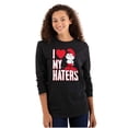 thumbnail image 3 of Funny Papa Smurf I Heart My Haters Long Sleeve TShirt Men Women Brisco Brands S, 3 of 6