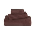 thumbnail image 2 of Superior Soho Ribbed Cotton 3-Piece Assorted Towel Set, Java, 2 of 9