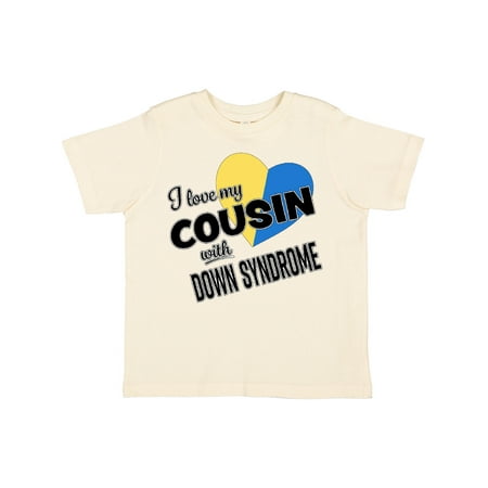 

Inktastic I Love My Cousin with Down Syndrome Gift Toddler Boy or Toddler Girl T-Shirt