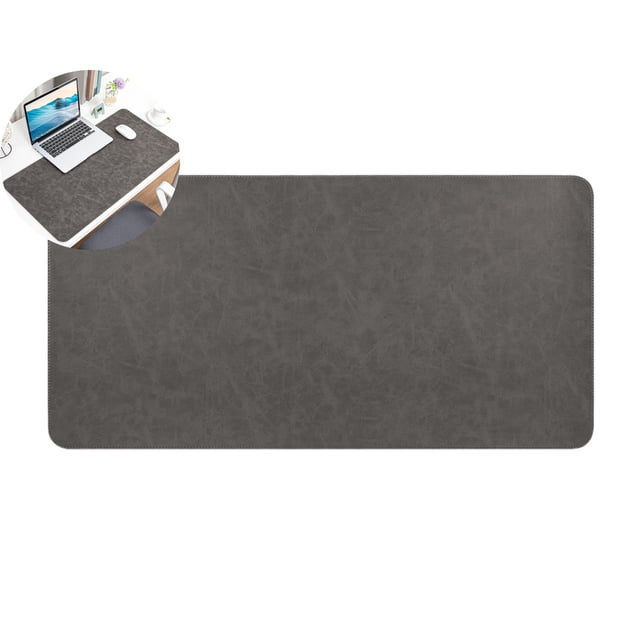 Dvruxg Leather Desk Mat - Non-Slip Waterproof Surface for Home Office, Computer Desk Protector, Keyboard Mouse Pad with Damage Blocking