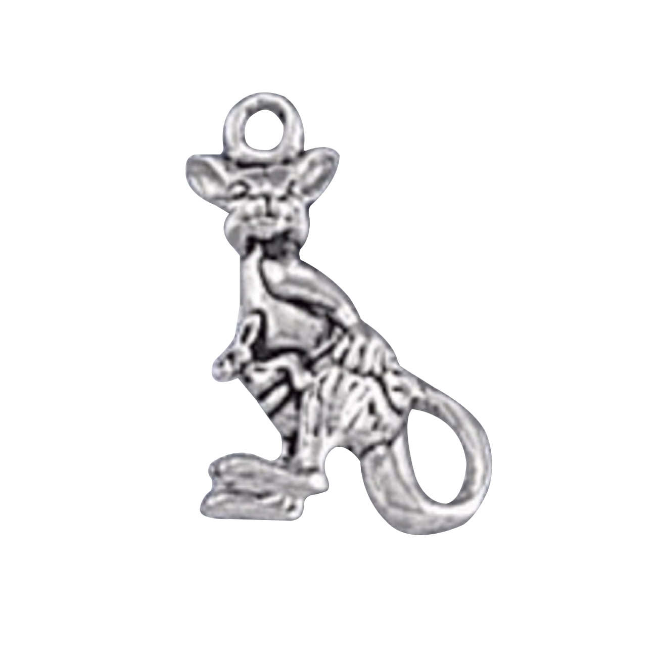Sterling Silver 7 4.5mm Charm Bracelet With Attached 3D Pet Dog Bone Charm