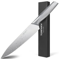 YUNFAN Professional Kitchen Knives, Sharp Knives for Kitchen High Carbon Stainless Steel, Sliver