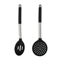thumbnail image 1 of Utensilios de cocina resistentes al calor, juego de utensilios de silicona inoxidable para utensilios de cocina antiadherentes, aptos para lavavajillas, 1 of 5
