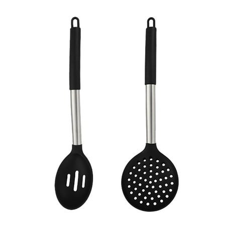 

Heat Resistant Kitchen Utensils Stainless Silicone Utensils Set for Nonstick Cookware Dishwasher Safe