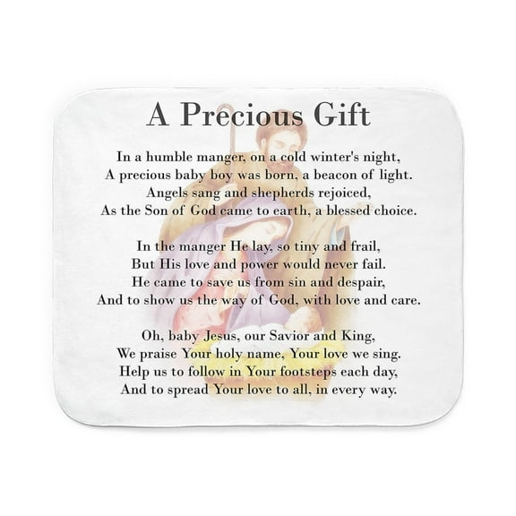 CafePress - A Precious Gift Christmas Poem - Sherpa Fleece Throw Blanket 60" x 50"