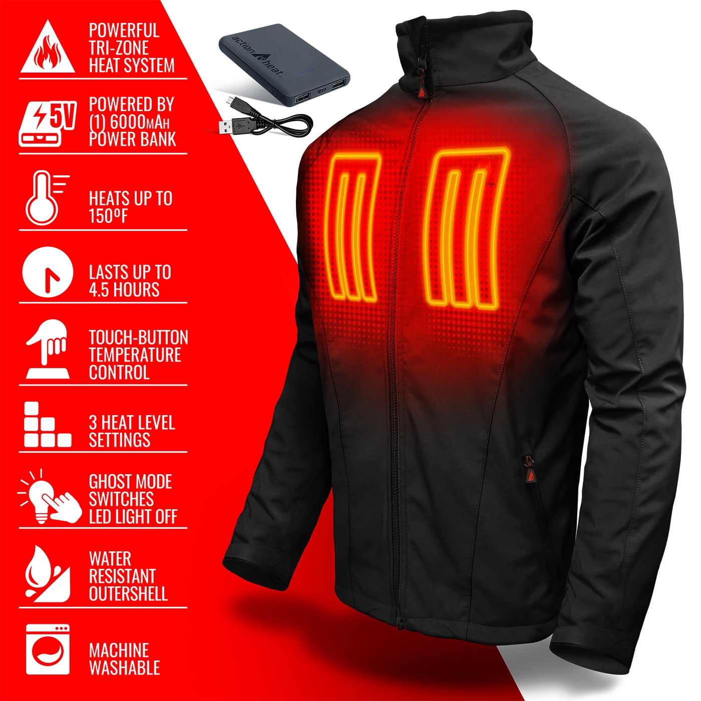 5V Battery Heated Jacket - Men's 