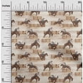 thumbnail image 2 of oneOone Cotton Flex Tawny Brown Fabric Cowboy Sewing Fabric By The Yard Printed Diy Clothing Sewing Supplies 40 Inch Wide, 2 of 5