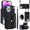 Black, variant on Allytechgroup for iPhone 12 Pro Max Wallet Case with 5 Cards Holders, Detachable Hand Strap & Shoulder Lanyard RFID Blocking Shockproof Protective Phone Case for Girls Women, Black