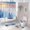 NH1094--4pc--45x75, variant on Winter Forest Shower Curtain Set Cedar Tree Sunset Forest Cloud Country Nature Landscape Bath Mat Bathroom Rug Toilet Seat Cover