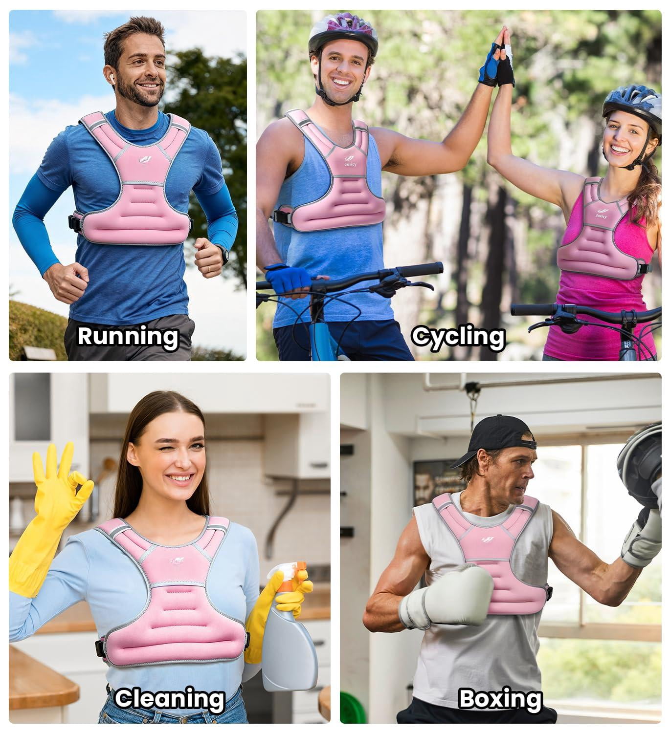 Weighted Vest 10 lbs Pink Fitness Workout Gear