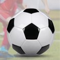 thumbnail image 5 of Xiao Hua Balón de fútbol de entrenamiento profesional n.° 5, piel sintética, combinación de colores blanco y negro, adecuado para fútbol, portería, entrenamiento de equipo, etc., 1 pieza., 5 of 5
