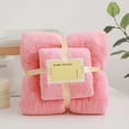 thumbnail image 2 of Clearance! Fdelink Towel High-Density Coral Fleece Towel and Bath Towel Two-In-One Set Soft and Absorben, 2 of 6