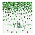 thumbnail image 3 of Ambesonne Clover Shower Curtain, St Patrick's Day Shamrock, 69"Wx75"L, Emerald Fern Green, 3 of 5